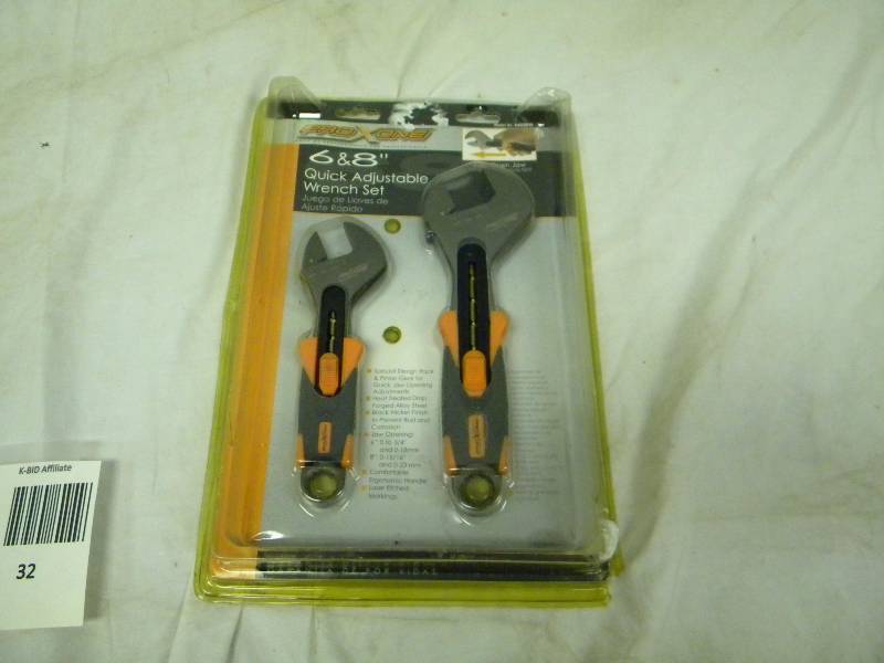 lot 32 image: NIB Adjustable Wrenches