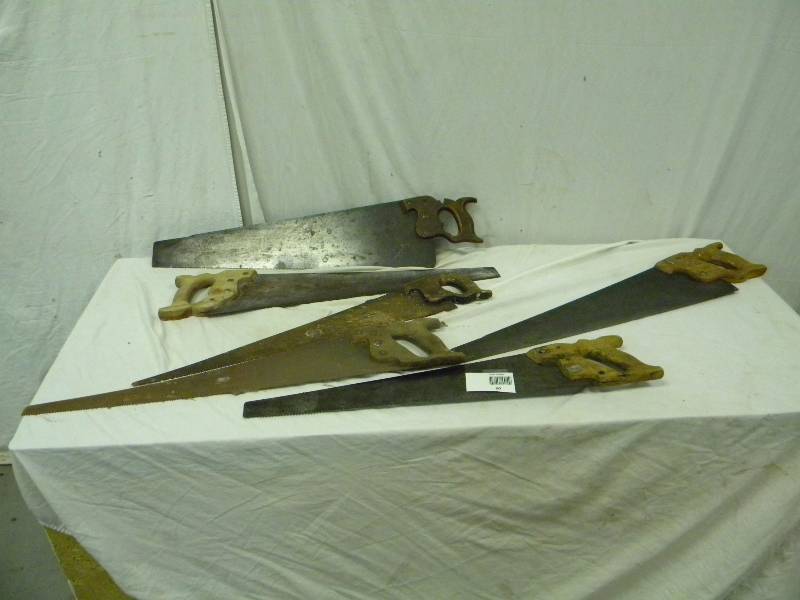 lot 60 image: Vintage Hand Saws