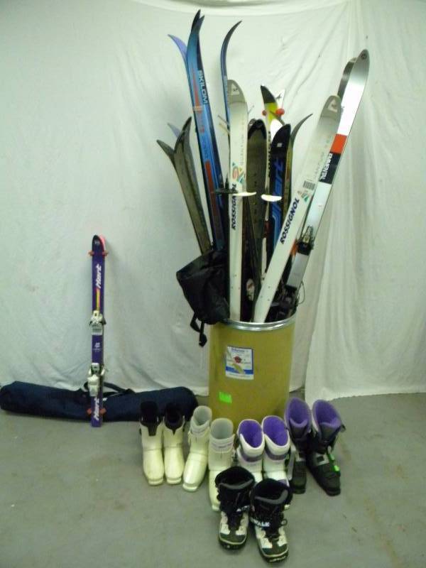 lot 228 image: Lot of Skis and Ski Boots