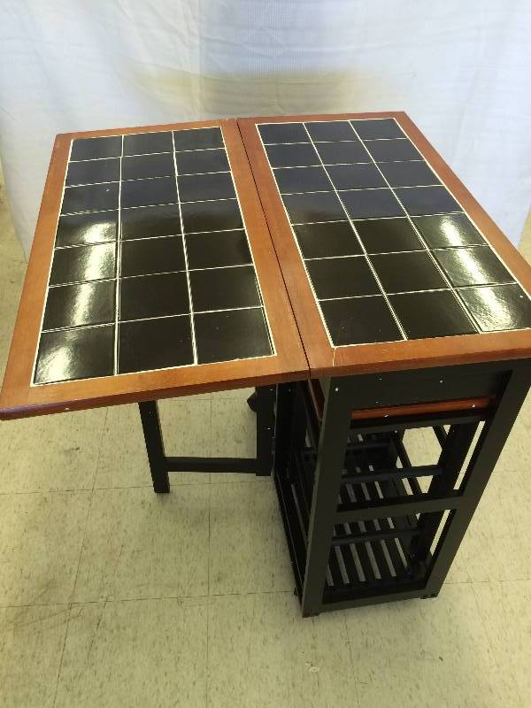 Stowaway Table and Stools Set - CherryBlack retail $149
