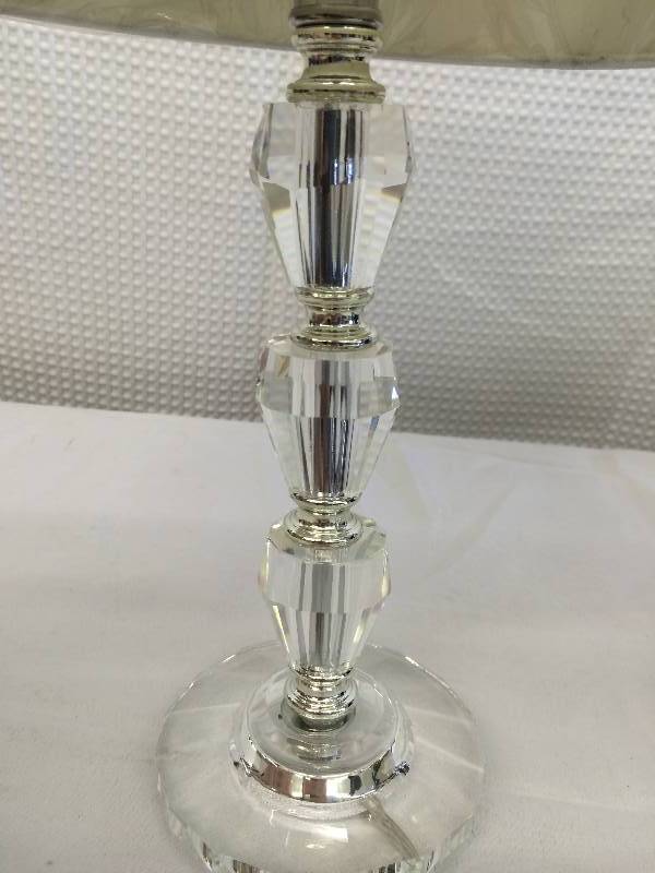 two new white shade clear base lamps retail $78