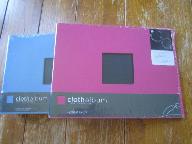 lot of 2 cloth album 8 x 8 d-ring a...