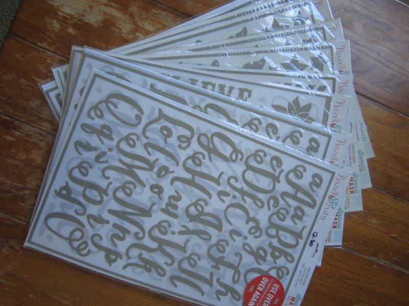 lot of 11 hazel ruby alpha stencil ...