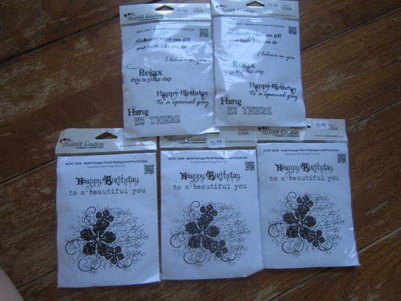 lot of 5 heartfelt creations stampi...