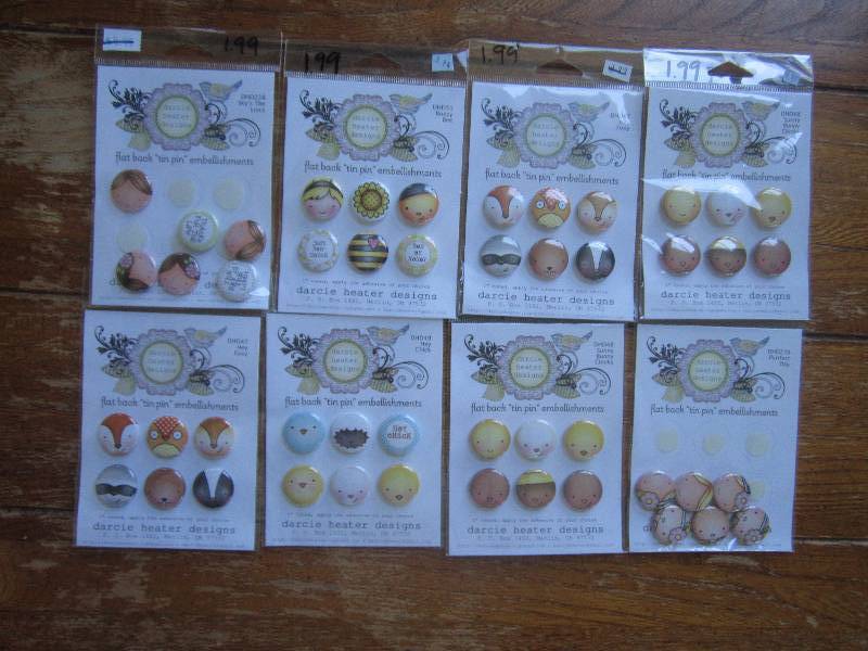 lot of 8 darcie heater designs flat...