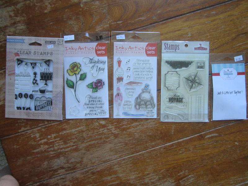 lot of 5 clear stamp sets ...