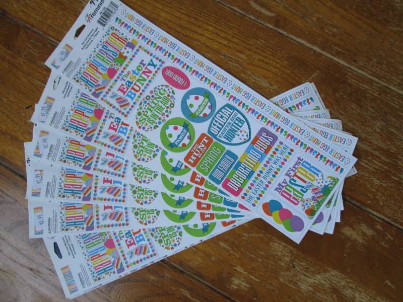 lot of 6 reminisce die cut stickers...