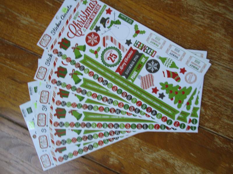 6 sheets of jingle all the way stic...