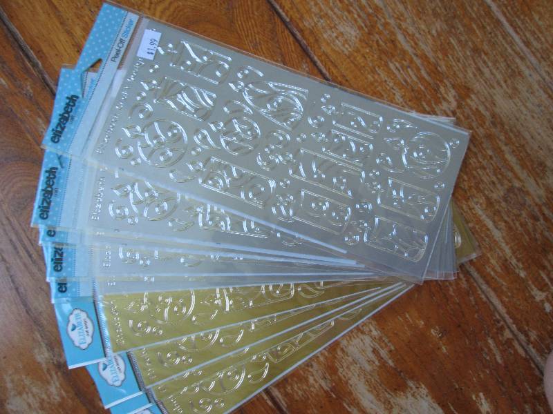 9 elizabeth peel-off stickers ...