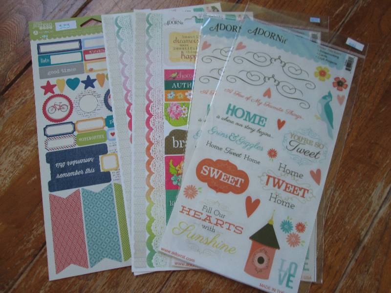 5 sticker sheets ...