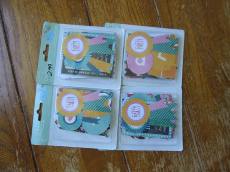 4 peddles die cut cardstock shapes ...