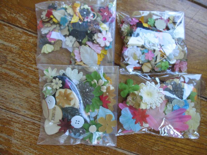 4 artificial flowers packs ...