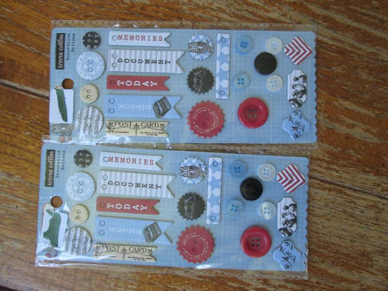 2 teresa collins decorative buttons...