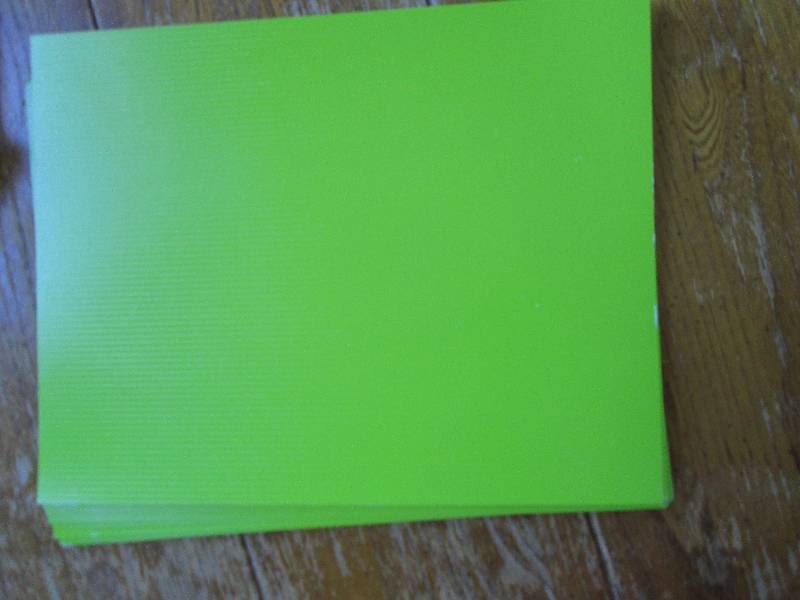 lot of kiwi striped scrapbook paper...