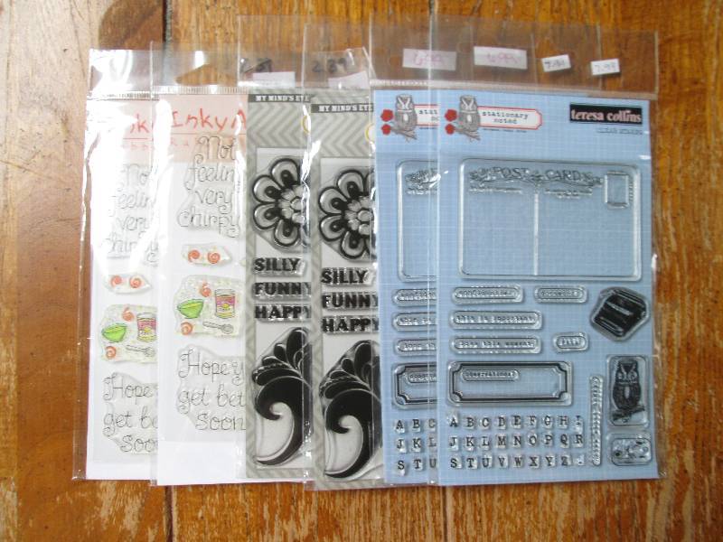 lot of 6, 2 inky antics rubber stam...