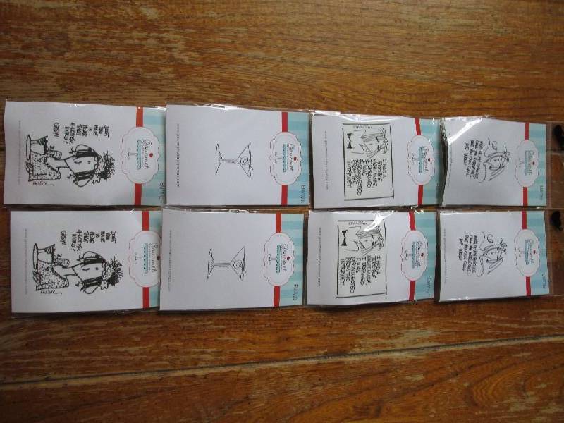 lot of 8 gourmet rubber stamps with...