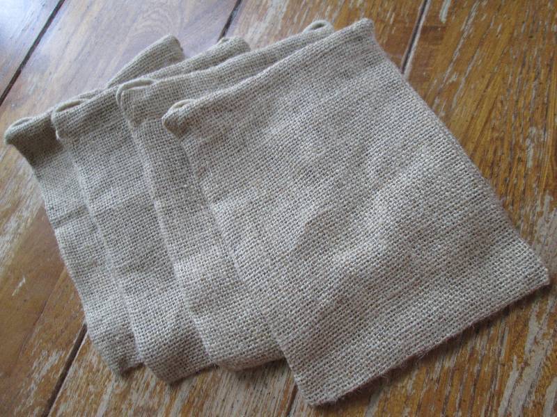 lot of 4 brown draw-string purses ...