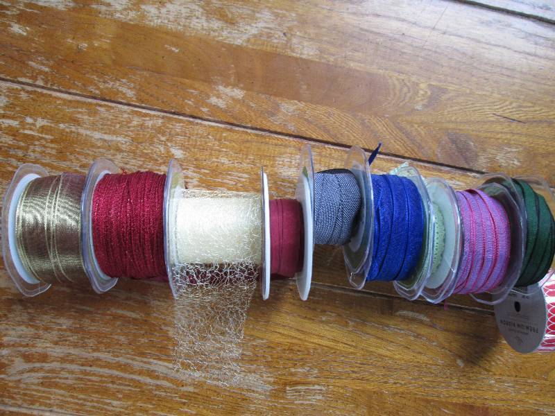 mixed lot used ribbon spools ...