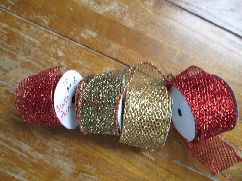 lot of 4 red and gold gitter used r...