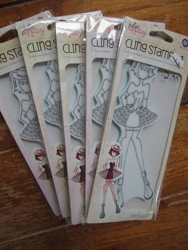 lot of 5 julie nutting cling stamps...