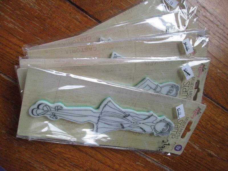 lot of 7 julie nutting cling stamps...