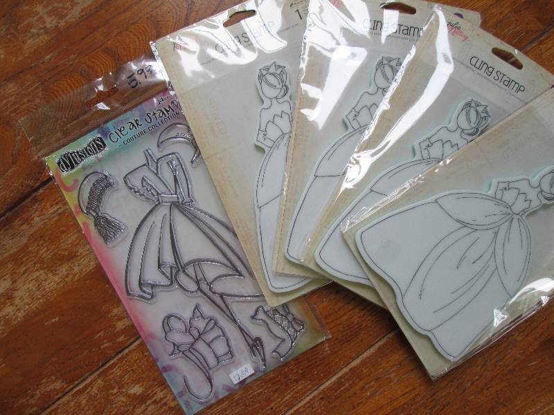 lot of 5 julie nutting cling stamp ...