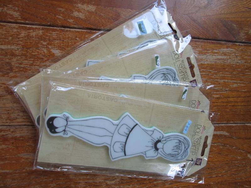 lot of 4 julie nuttling doll stamps...