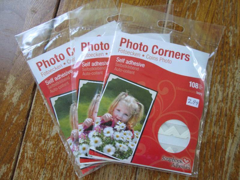 lot of 3 self adhesive photo corner...