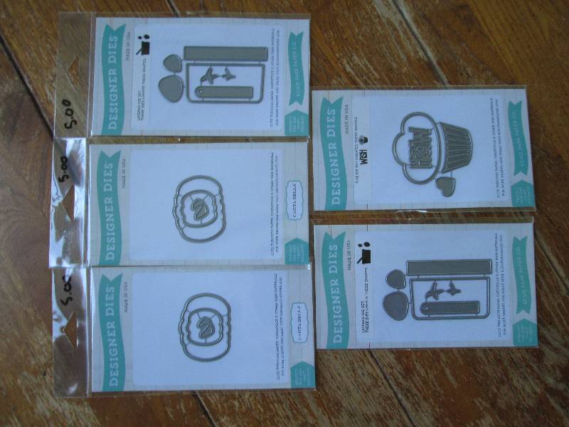 lot of 5 designer dies, die cuts ...