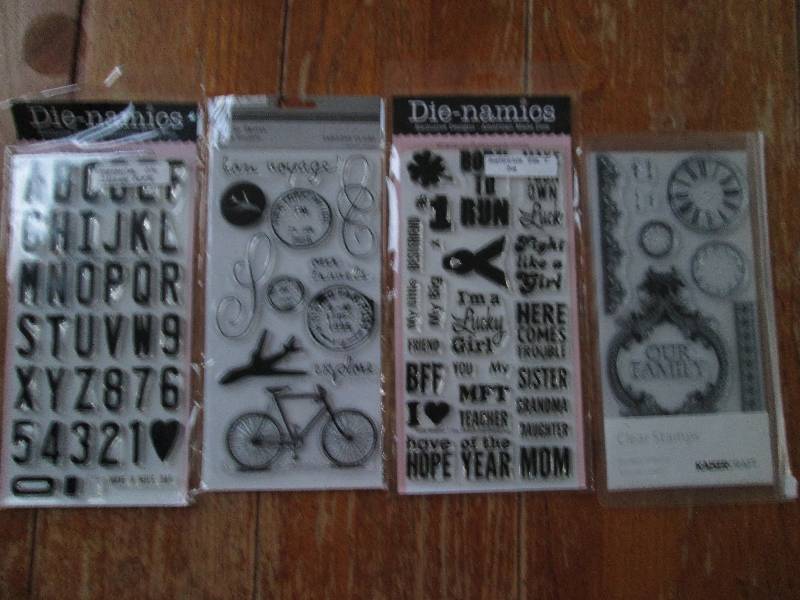 lot of 4 die-namics, clear stamps ,...