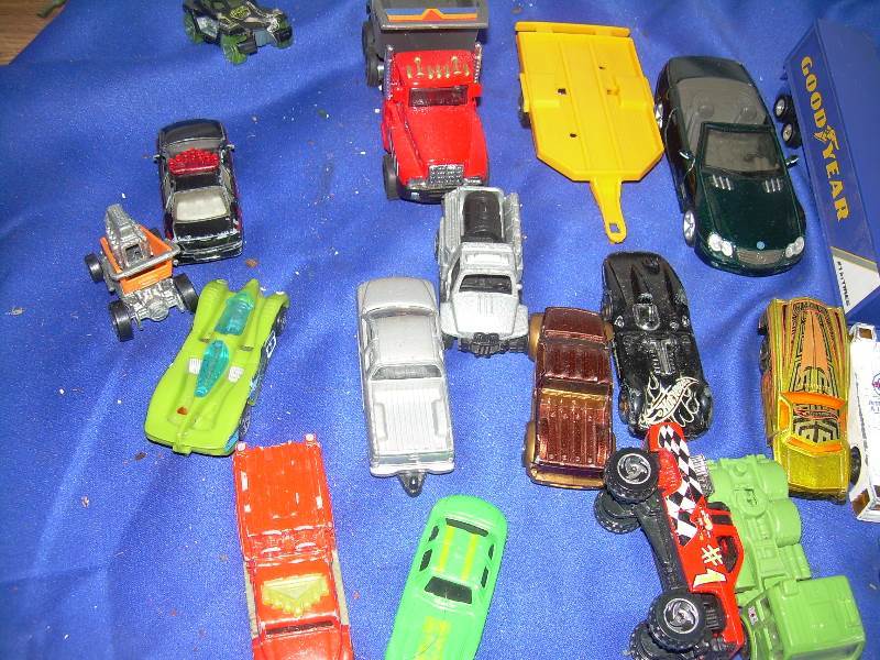lot of collectable cars and trucks