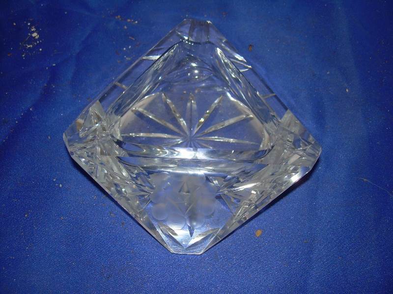 Vintage crystal ashtray