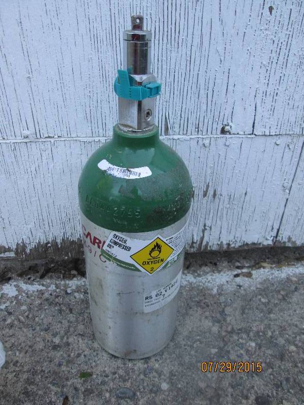 Small oxygen tank...
