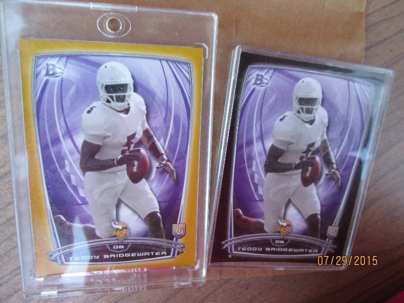 2 Teddy Bridgewater insert rookie c...
