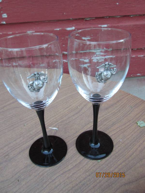 Marine logo wine glasses...