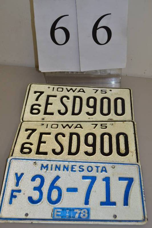 lot 66 image: License Plates