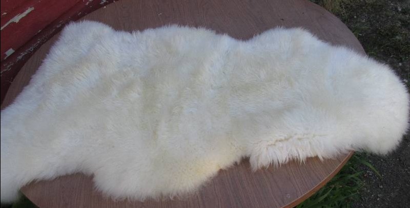 Lambskin rug, 24 x 41...
