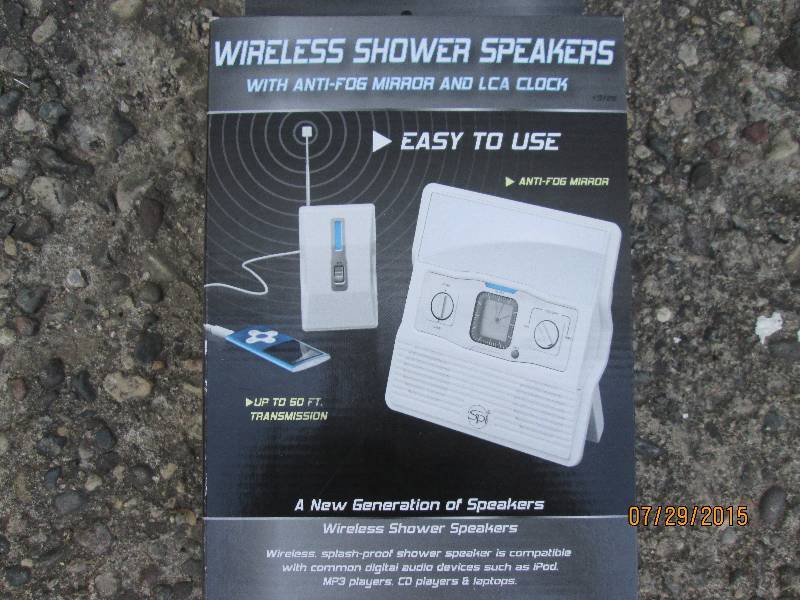 Wireless shower speakers, play musi...