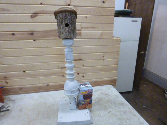 Bird House and Hummingbird Feeder