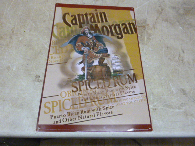 Captain Morgain Metal Sign