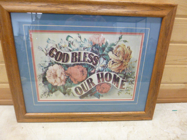 Framed God Bless Our Home Print