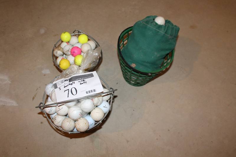 lot 70 image: Bucket Lot of (3) Used Golf Balls.