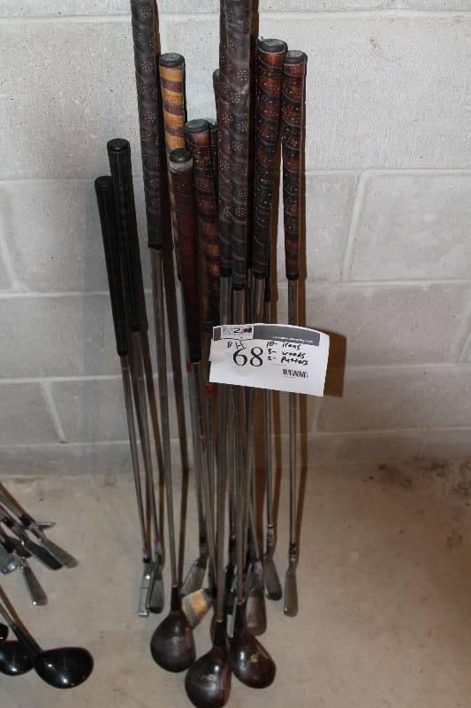 lot 68 image: Golf Club Lot Including Steel Irons (10) Woods Drivers (3) Putters (2).