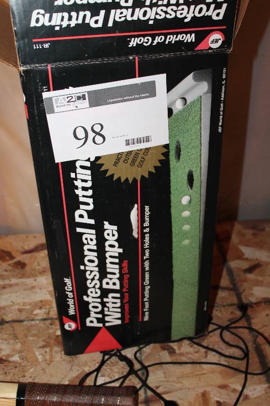 lot 98 image: World Of Golf Professional Putting wBumper Putting green wGolf Cups.