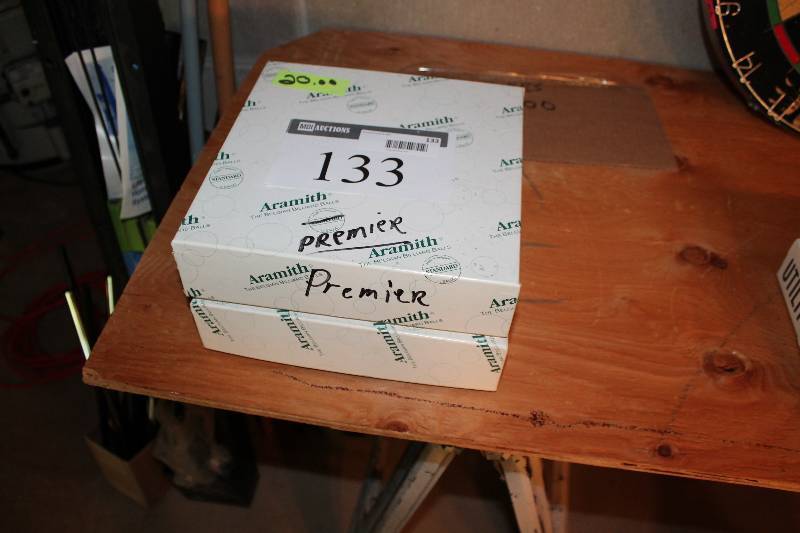 lot 133 image: Box Lot of (2) Pool Balls.