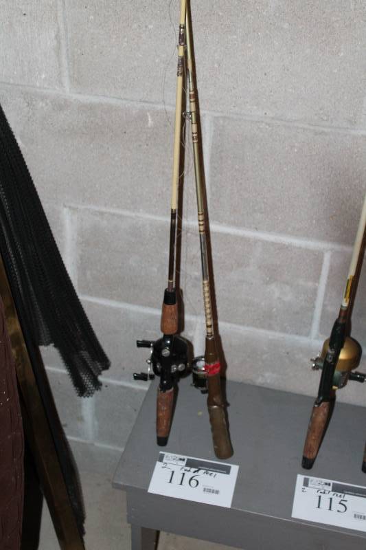 lot 116 image: Lot of (2) Fishing Rods wReels.
