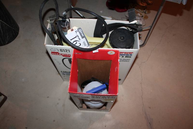 lot 162 image: Lot of (2) Weed Sprayers wPumps & Spray Hose.