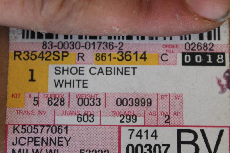 lot 17 image: Royal Creations Stackable Shoe Cabinet Shoe Bureau Model 74457.
