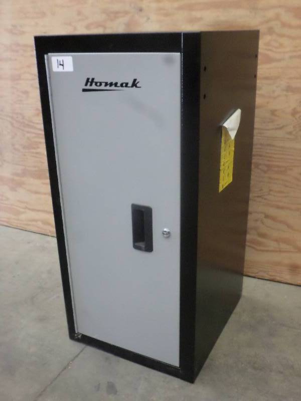 lot 14 image: Homak 4-Drawer Tool Cabinet, Locks-...
