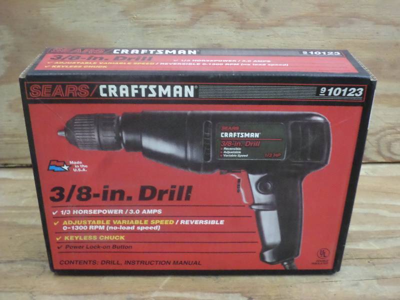 lot 44 image: New Craftsman 3 Amp 38 Drill ...